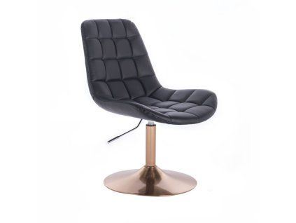 Židle PARIS na zlatém talíři - černá