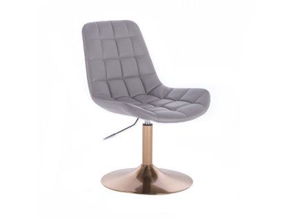 Židle PARIS na zlatém talíři - šedá