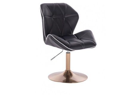 Židle MILANO MAX na zlatém talíři - černá