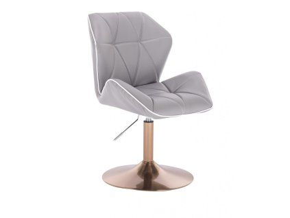 Židle MILANO MAX na zlatém talíři - šedá