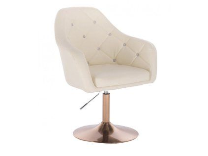 Křeslo ROMA na zlatém talíři - krémové