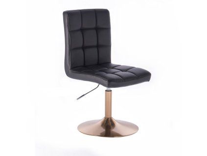 Židle TOLEDO na zlatém talíři - černá