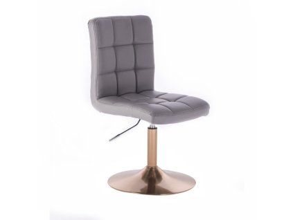 Židle TOLEDO na zlatém talíři - šedá