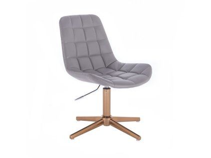 Židle PARIS na zlatém kříži - šedá