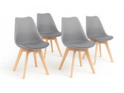 Jídelní židle  Bali - šedá - SET 4 ks