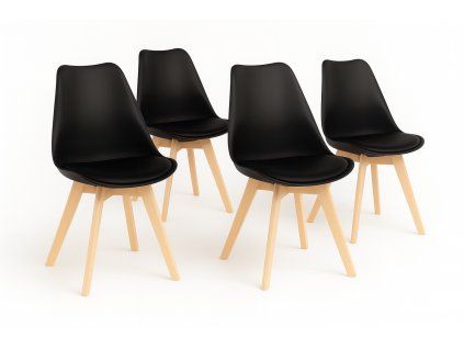 Jídelní židle  Bali - černá - SET 4 ks