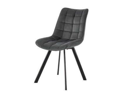Židle ORLEN VELUR - tmavě šedá