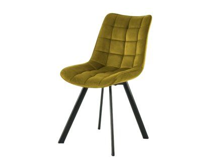 Židle ORLEN VELUR - žlutá