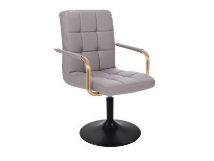 Židle VERONA GOLD na černém talíři - šedá