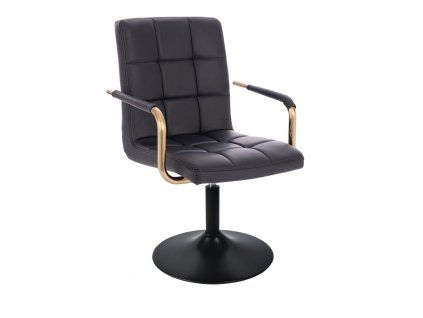 Židle VERONA GOLD na černém talíři - černá
