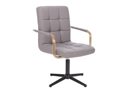 Židle VERONA GOLD na černém kříži - šedá