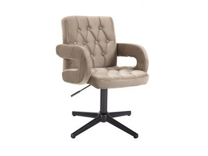 Židle BOSTON VELUR na černém kříži - latte