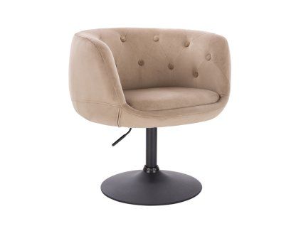 Židle MONTANA VELUR na černém talíři - latte