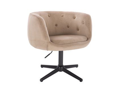 Židle MONTANA VELUR na černém kříži - latte