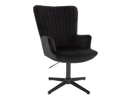 Křeslo AMADEO VELUR na černém kříži - černé