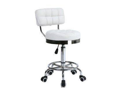 Židle / taburet LEON - bílá
