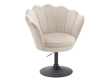 Křeslo FREY VELUR na černém talíři - latte