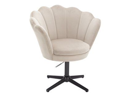 Křeslo FREY VELUR na černém kříži - latte