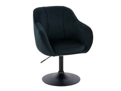 Židle AVOLA VELUR na černém talíři - černá