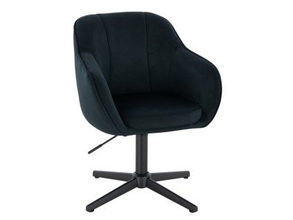 Židle AVOLA VELUR na černém kříži - černá