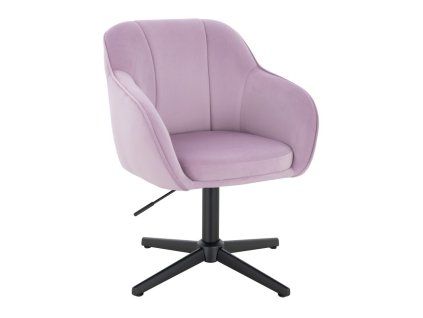 Židle AVOLA VELUR na černém kříži - levandule