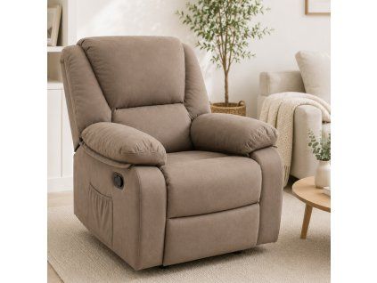 Fernsehsessel VELORA mit Relaxfunktion – Taupe