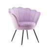 Křeslo FREY VELUR s černými nohami - levandule