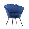 Křeslo FREY VELUR s černými nohami - modré