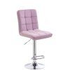 Barová židle TOLEDO VELUR na stříbrném talíři - levandule