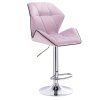 Barová židle MILANO MAX VELUR na stříbrném talíři - levandule