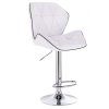 Barová židle MILANO MAX na stříbrném talíři - bílá