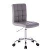 Židle TOLEDO na stříbrné podstavě s kolečky - šedá