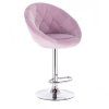 Barová židle VERA VELUR na stříbrném talíři - levandule