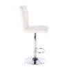 Barová židle TOLEDO na stříbrné kulaté podstavě - bílá