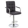 Barová židle VERONA na stříbrném talíři - černá