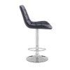 Barová židle PARIS na stříbrném talíři - černá
