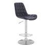 Barová židle PARIS na stříbrném talíři - černá
