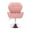 Židle MILANO MAX na stříbrném talíři - světle růžová