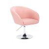 Židle VENICE na stříbrném talíři - světle růžová