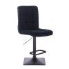 Barová židle TOLEDO VELUR na černé podstavě - černá