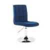 Židle TOLEDO VELUR na stříbrném talíři - modrá