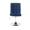 Židle TOLEDO VELUR na stříbrném talíři - modrá