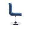 Židle TOLEDO VELUR na stříbrném talíři - modrá