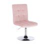 Židle TOLEDO VELUR na stříbrném talíři - světle růžová