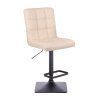 Barová židle TOLEDO na černé podstavě - krémová