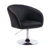 Židle VENICE VELUR na stříbrném talíři - černá