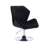 Židle MILANO MAX VELUR na stříbrném talíři - černá