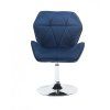 Židle MILANO MAX VELUR na stříbrném talíři - modrá