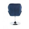Židle MILANO MAX VELUR na stříbrném talíři - modrá