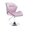 Židle MILANO MAX VELUR na stříbrném talíři - levandule